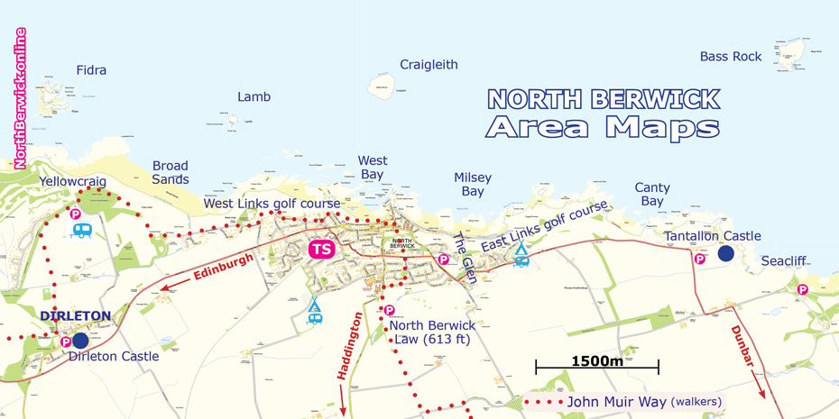 North Berwick area from Dirleton to Seacliff
