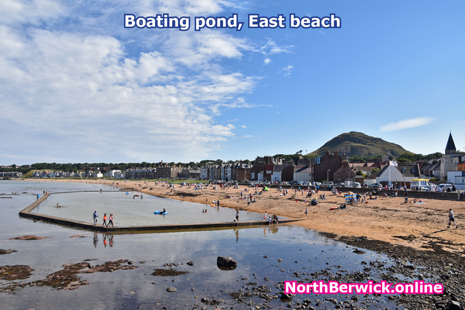 Boating Pond and East beach, North Berwick